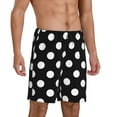thumbnail image 2 of Wukai Black and White Polka Dot Men’s Short Pajama Pants With Pockets Soft Sleep Pj Shorts for Men-XX-Large, 2 of 6