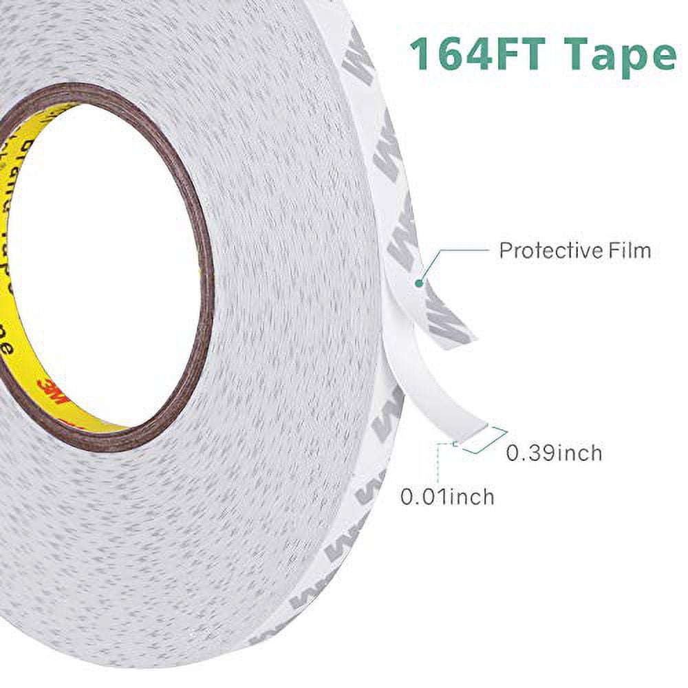 Yigood Double Sided Tape Heavy Duty, Waterproof Mounting Adhesive Tape,  Removable Tape for Walls, Poster, LED Strip, Car Trim, Home, Office Decor