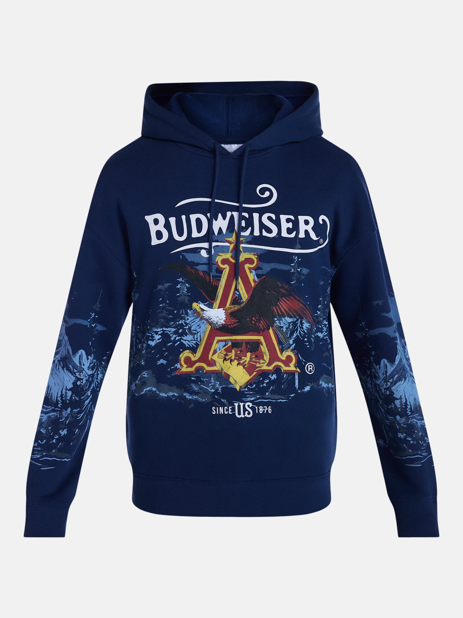Budweiser Men's and Big Men's Graphic Fleece Hoodie, Sizes XS-3XL