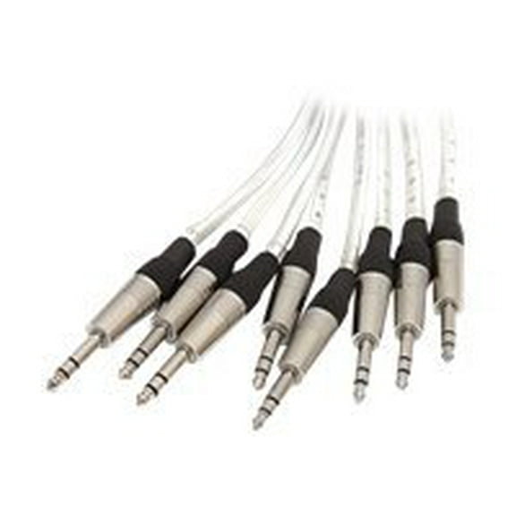 Seismic Audio 8 Channel 1/4" TRS  16 TS Insert Snake Audio Cable 15' - SAST-8-16-15