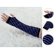 thumbnail image 2 of Guantes de punto sin dedos uxcell estampado de rayas para mujer One Size, 2 of 6