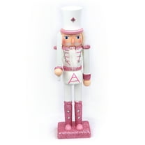 12" Pink Nutcracker Figure w/ White Sword – Traditional hand painted wooden Christmas Decorations in modern décor colors. New! Sassy pink and white embellished with Pink Glitter & Rhinestones accents.