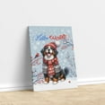 thumbnail image 3 of Hello Winter Bernese Mountain Dog Smiling in Red Scarf Hat Welcome Christmas Vertical Matte Canvas Poster Berner Lover Gifts Wall Art Home Decor - 00017, 3 of 5