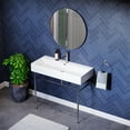 thumbnail image 5 of Claire 40 Ceramic Console Sink White Basin Chrome Legs, 5 of 10