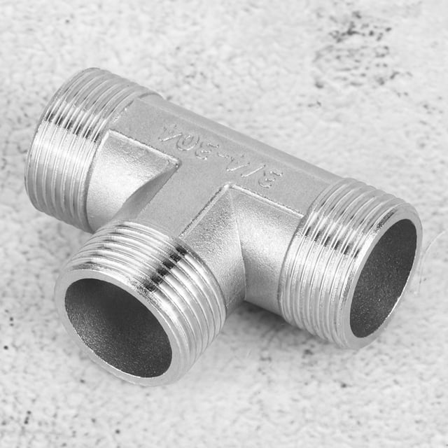 Tee Connector, Tee Adapter, No Leakage 3/4 Male Thread Easy Install For Plumbing Hardware