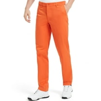 Mens Plain Front Golf Pants Classic Tapered Relaxed Fit Lightweight Breathable