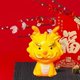thumbnail image 5 of Figura de dragón de Año Nuevo chino Escultura de dragón Artesanía Animal creativo Chino Estilo A, 5 of 9