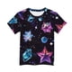 thumbnail image 5 of Blusas y camisas de manga corta con cuello redondo Camiseta estampada de manga corta con estampado de estrellas para niños Cuello redondo Manga corta Casual Versátil Para niñas Top de poliéster, 5 of 5