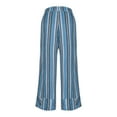 thumbnail image 7 of Roncen Women's Striped Casual Loose Fit Wide Leg Trousers, 7 of 7