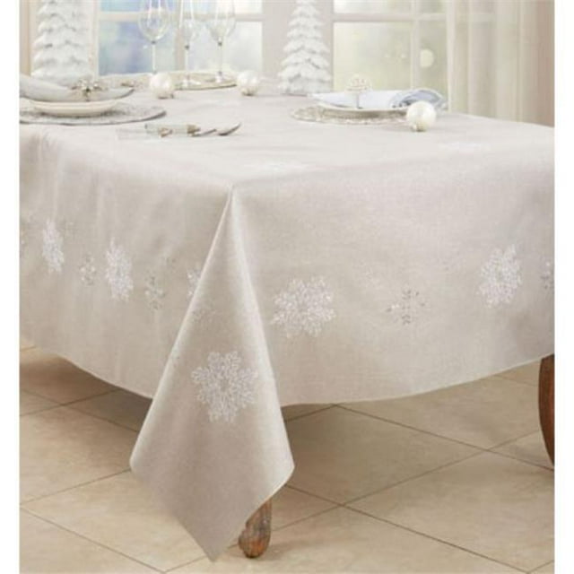 Saro Lifestyle 116.S70104B 70 x 104 Po Nappe Design Flocon de Neige&44; Argent