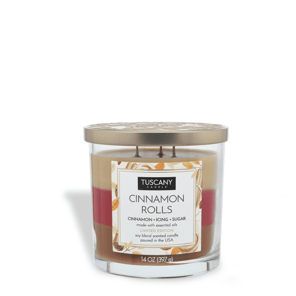 Tuscany Candle Cinnamon Rolls: Icing & Sugar Scented Fall Candle, 14 oz