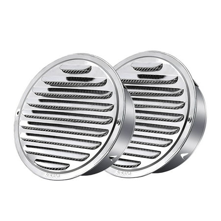 

2 Pack Of Stainless Steel Air Vents PartsExtra Louvered Grille Cover Vent Hood Flat Ducting Ventilation Wall Air With Fly Screen Mesh
