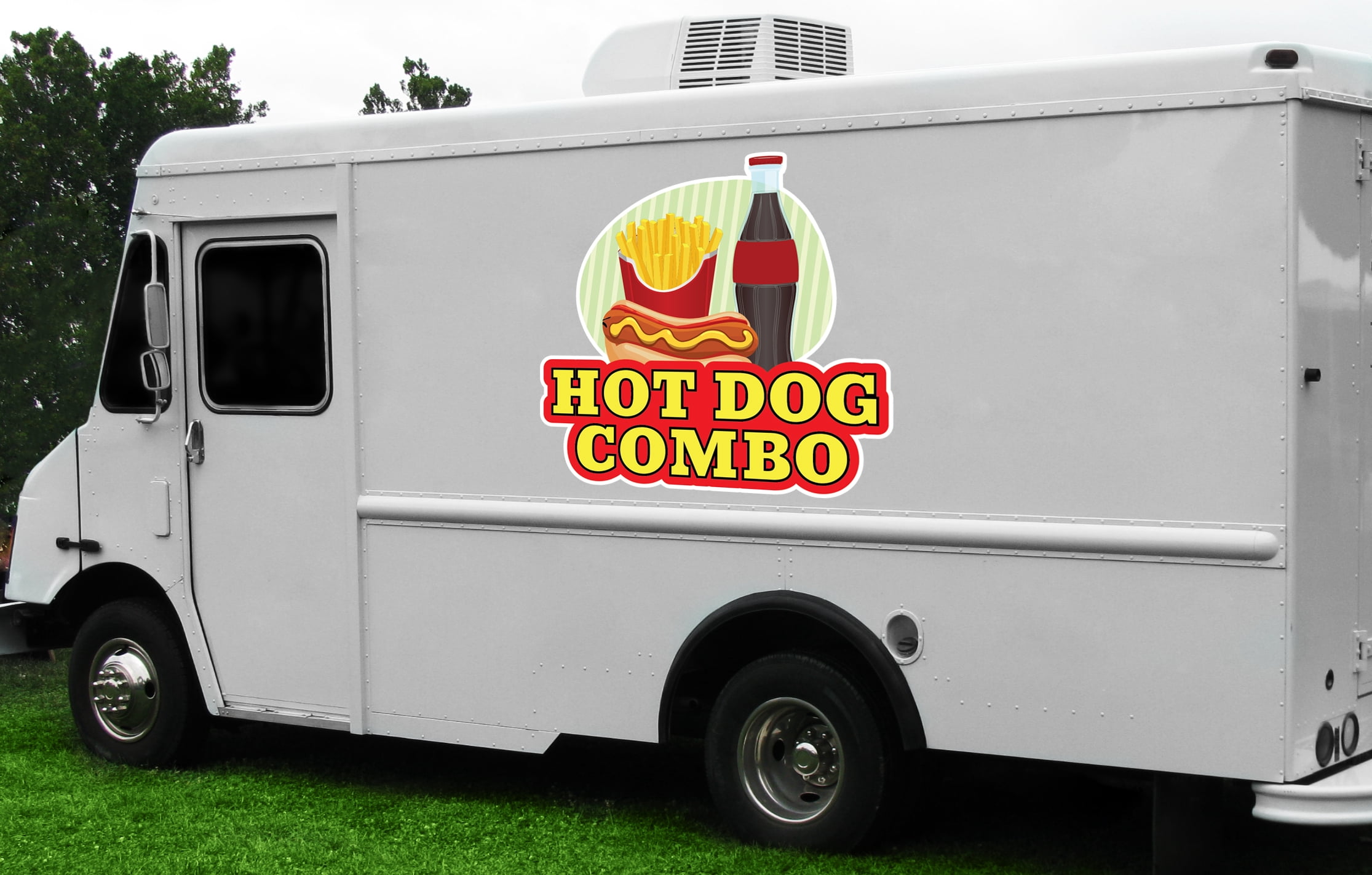 HOT DOG COMBO 16" Concession Decal sign cart trailer stand sticker equipment