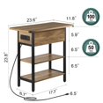 thumbnail image 4 of Mesa auxiliar Yoobure con estación de carga, puertos USB y salidas, 4 of 7