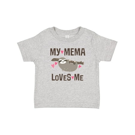 

Inktastic My Mema Loves Me Girl Sloth Gift Baby Girl T-Shirt