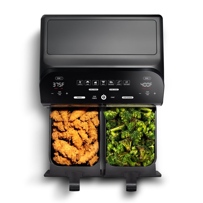 Gourmia 10-QT. Dual Basket Digital Air Fryer with Sync Finish and