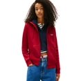 thumbnail image 1 of Sudadera con capucha Tommy Jeans para mujer, peso medio, con cremallera, color rojo, 1 of 4
