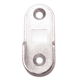 thumbnail image 5 of 8X Oval Wardrobe Hanging Rail Rod End Bracket Support Silver Tone Pair, 5 of 9
