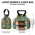 thumbnail image 5 of Pioneer Flower Floral Print Pattern Drawstring Lunch Bag Women - Drawstring Lunch Bag Insulated for Work Office - Stain-Resistant Large Lunchbags for Women with Multi-Pockets, 5 of 6