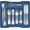 Dark Blue, variant on Expandable Silverware Organizer, Plastic Utensil Tray for Kitchen Drawer, BPA Free Flatware Cutlery Holder, Space-Saving Storage for Spoons Forks Knives, 8.5-14 x 12 x 1.5 inch, Black