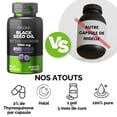 thumbnail image 3 of Suplemento de aceite de semilla negra ORZAX, 1000 mg, orgánico, 90 cápsulas, 3 of 8