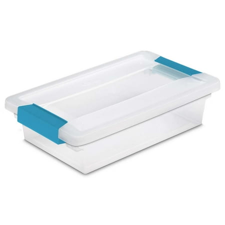 Check Small Tote - New Sterilite 19618606 Small File Clip Box Clear Storage Tote Container with Lid