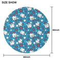 thumbnail image 6 of Blue Stars and Baseballs Pattern Round Tablecloth 60"x60",Wrinkle Wipeable Table Cloth for Kitchen Dining Room Picnic Patio Party, 6 of 6