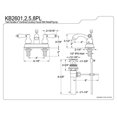 thumbnail image 2 of Kingston Brass KB2601PL 4 Inch Center Lavatory Faucet - Polished Chrome, 2 of 3