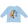 thumbnail image 3 of Inktastic I Live to Hug Cute Sloth on a Branch Boys or Girls Long Sleeve Toddler T-Shirt, 3 of 5