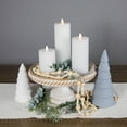 thumbnail image 3 of Northlight LED Solid Flameless Flickering Wax Pillar Candles - 8" - White - Set of 3, 3 of 7