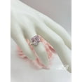 thumbnail image 4 of 8MM - 10MM Light Pink CZ Radiant, 6-Prong Solitaire Engagement Wedding Ring, 5A Quality Cubic Zirconia, Sterling Silver, Made to Order, 4 of 4