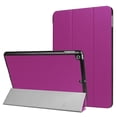 thumbnail image 1 of Funda de cuero con tapa horizontal y textura Custer para iPad 9.7 (2018) y iPad 9.7 (2017), con tres pliegues y función de suspensión/activación (negra), 1 of 5