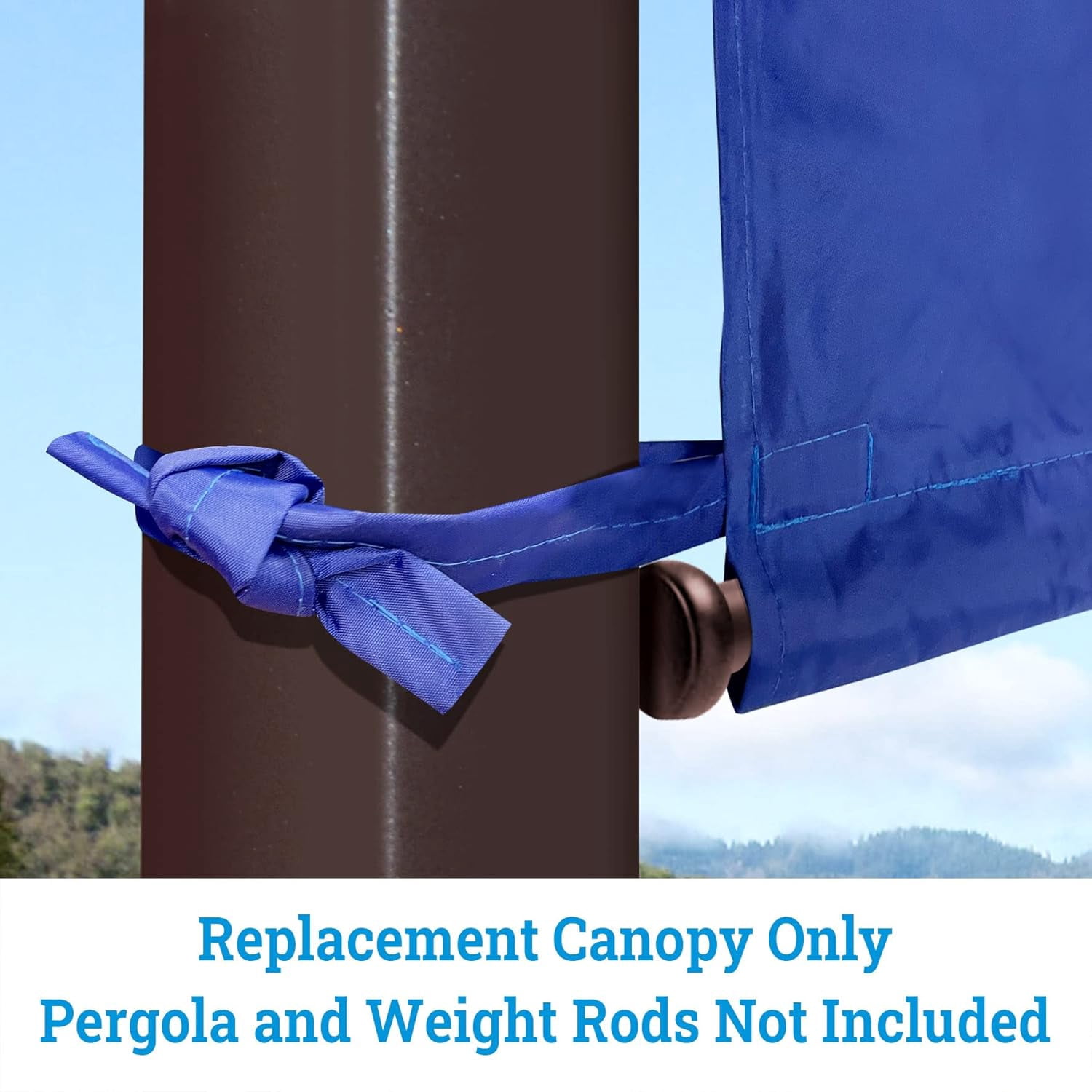 SOLAXO 18'L x 8.2' W Pergola Replacement Canopy Universal Pergola Canopy Replacement Top Cover for Pergola Structure, Frame NOT included (Blue)
