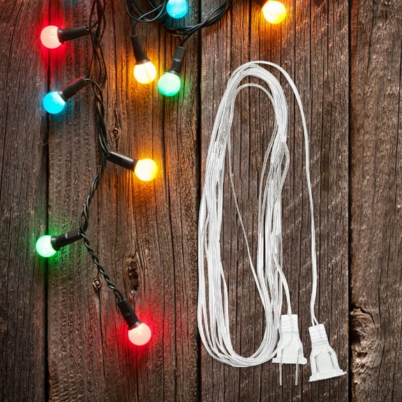 2PCS Clear Extension Cords Invisible Extension Cord Christmas Light Extension For Indoor Outdoor With US Plug