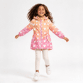 thumbnail image 2 of Maqroz Girls Rain Jackets Waterproof Hooded Fleece Lined Raincoats Full Zip Hearts Graphic Lightweight Windbreakers for Kids Cozy Travel Hiking Jackets with Pockets, 2 of 11