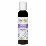 Aura Cacia Aromatherapy Moisture Body Oil, Relaxing Lavender, 4 oz, 3-Pack
