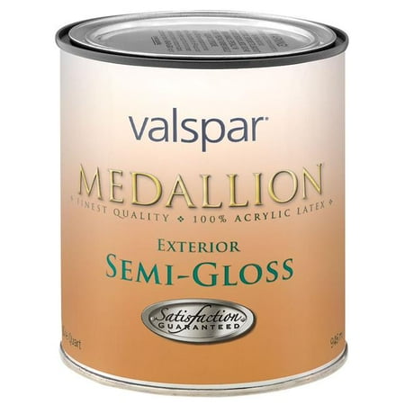 Valspar Medallion 100% Acrylic Paint & Primer Semi-Gloss Exterior House Paint, Pastel Base, 1 Qt.