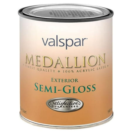 Valspar Brand 1 Quart Custom White Medallion Exterior Latex House & Trim Paint (Best Valspar White Paint For Trim)
