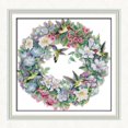 thumbnail image 2 of AMLESO Pre-printed Hummingbirds Stamped Cross Stitch Starter Gifts 11CT 65x64cm, 2 of 8