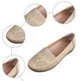 thumbnail image 6 of Women's Hollow Out Leather Loafers Slip On Walking Flat Barefoot Shoes Casual Non Slip Driving Walking Shoe Beige Size 6.5, 6 of 7