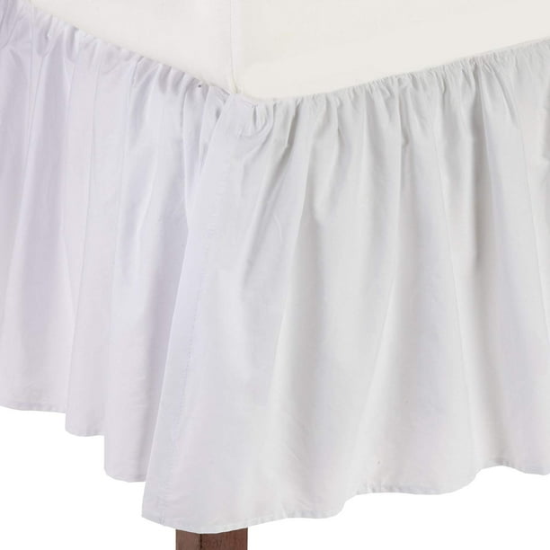 American Baby Company 100 Natural Cotton Percale Ruffled Crib Skirt