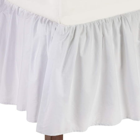 - American Baby Company 100% Natural Cotton Percale Ruffled Crib Skirt, White, Soft Breathable, for Boys and Girls