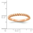 thumbnail image 2 of Solid 14k Rose Gold Twisted Wedding Band Ring Size 5, 2 of 3