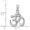 thumbnail image 5 of 14K White Gold Polished Om Symbol Pendant Made In United States k5438, 5 of 6