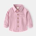 thumbnail image 2 of KAUOD Boys' Button Down Shirt Long Sleeve Classic Shirt Collared Uniform Kids Casual Dress Shirt with Chest Pocket Spring Outfits, 2 of 3