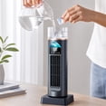 thumbnail image 4 of Portable Evaporative Air Cooler, Black Tower Swamp Cooler Air with Remote, Personal Air Cooler for Bedroom, Small Portable Mist Cooling Fan for Home Office, 1 Pack, 4 of 6