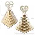thumbnail image 4 of Wooden Display Rack for Wedding Party Chocolate Home Crafts Decoration Heart Shaped Cupcake Stand Buffet Table Dessert Holder, 4 of 7
