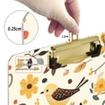 thumbnail image 6 of FORMRS Acrylic Clipboard with Low Profile Clip Standard A4 Letter Size, 12.5" x 9", Beige Birds Floral, 6 of 8