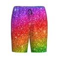 thumbnail image 4 of Fotbe Colorful Glitter Pajama Shorts for Men, Men's Pajama Bottoms, Sleepwear,Short Pajama Pants-4X-Large, 4 of 9