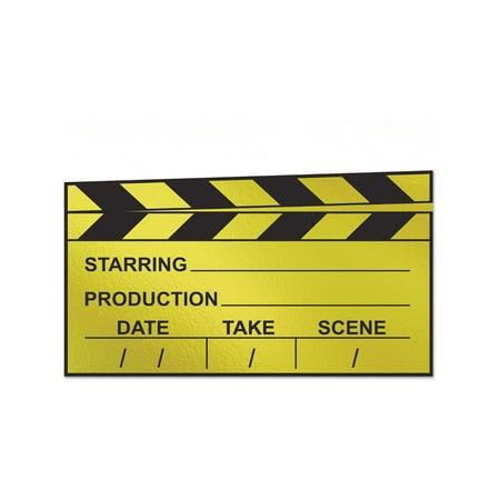 Hollywood Movie Film Clapboard Foil Cutout Awards Night Decor Party Decoration
